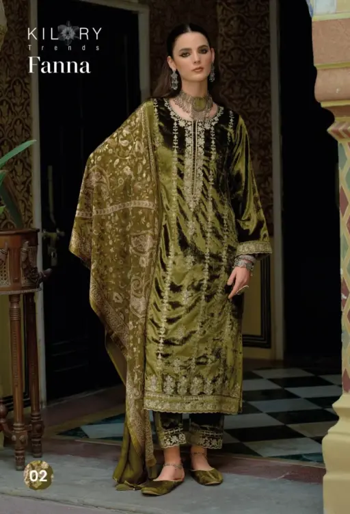 Kilory Fanna Pure Velvet Wholesale Winter Wear Salwar Kameez Collection - Image 3