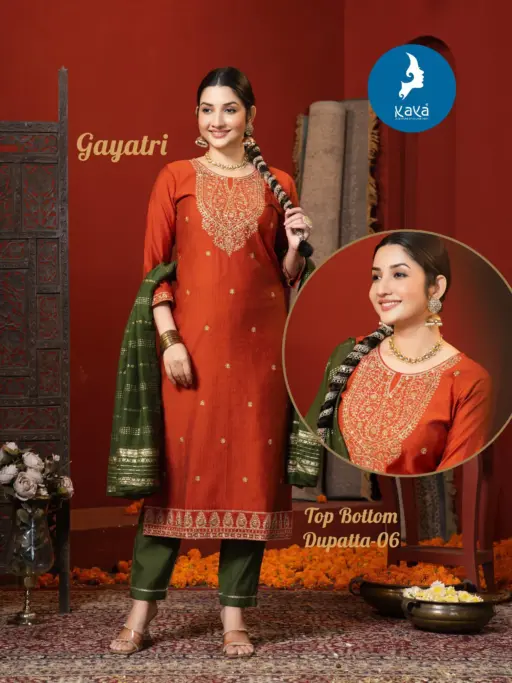 Kaya Gayatri Roman Doby Wholesale Readymade Suit Collection - Image 8