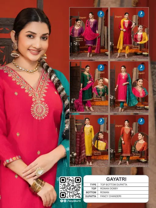 Kaya Gayatri Roman Doby Wholesale Readymade Suit Collection - Image 9