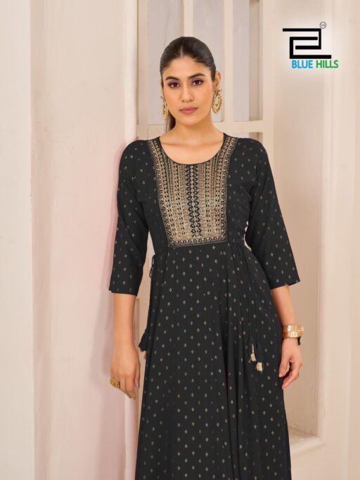 Blue Hills Golden Duck Rayon 14kg Wholesale Anarkali Gown Collection - Image 3