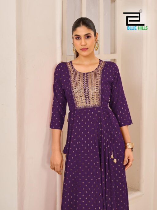 Blue Hills Golden Duck Rayon 14kg Wholesale Anarkali Gown Collection - Image 4