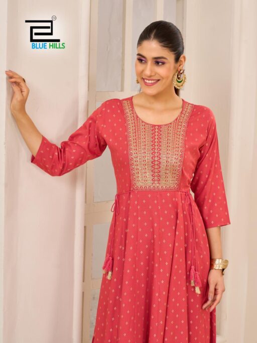 Blue Hills Golden Duck Rayon 14kg Wholesale Anarkali Gown Collection - Image 8
