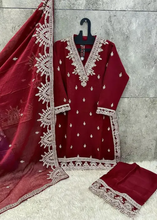 Hoor Tex HF-96 C To F Heavy Chiffon Wholesale Readymade Pakistani Suit Collection