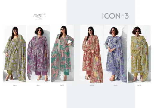 Kimora Heer Icon 3 Burberry Digital Print Wholesale Designer Salwar Suit Collection - Image 9