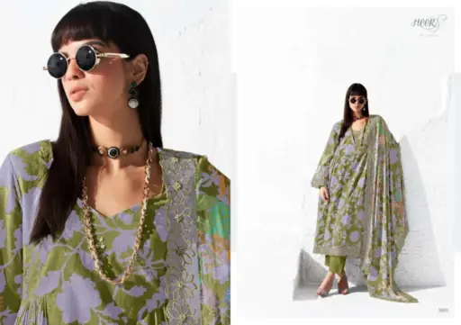Kimora Heer Icon 3 Burberry Digital Print Wholesale Designer Salwar Suit Collection - Image 3