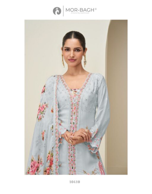 Aashirwad Mor Bagh Hidaya Chinon Silk Wholesale Salwar Suits Collection - Image 7