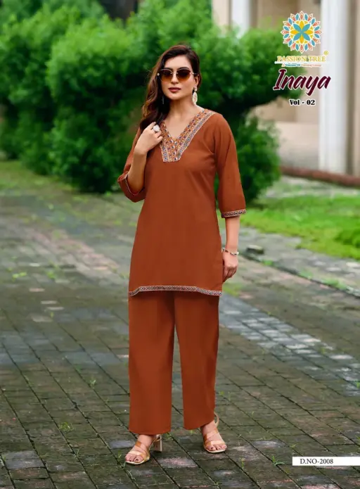 Passion Tree Inaya Vol 2 Vetican Silk Wholesale Co-Ord Set Casual Wear Collection - Image 9