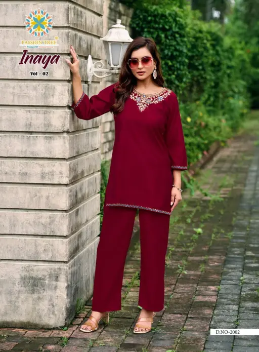 Passion Tree Inaya Vol 2 Vetican Silk Wholesale Co-Ord Set Casual Wear Collection - Image 3