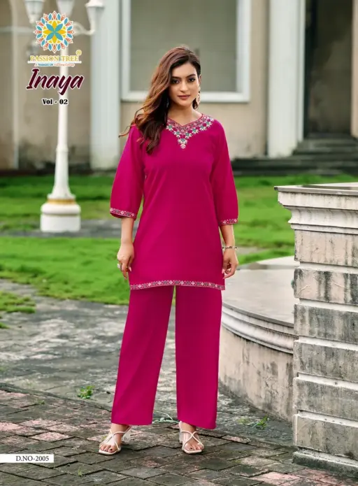 Passion Tree Inaya Vol 2 Vetican Silk Wholesale Co-Ord Set Casual Wear Collection - Image 6