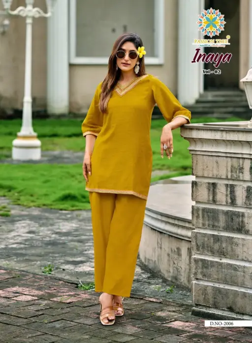 Passion Tree Inaya Vol 2 Vetican Silk Wholesale Co-Ord Set Casual Wear Collection - Image 7