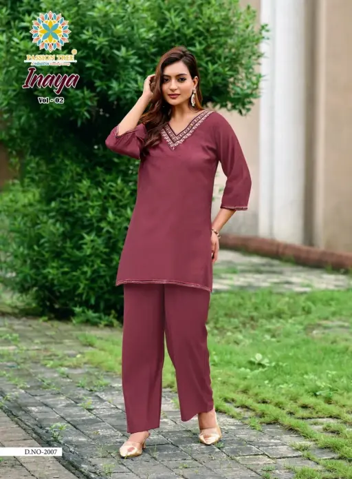 Passion Tree Inaya Vol 2 Vetican Silk Wholesale Co-Ord Set Casual Wear Collection - Image 8