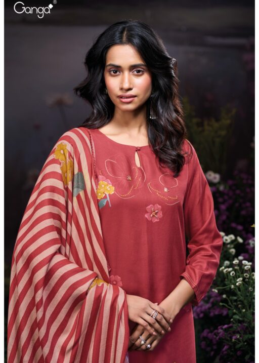 Ganga Jyestha 3969 Pashmina Printed Handwork Wholesale Winter Wear Suit Collection