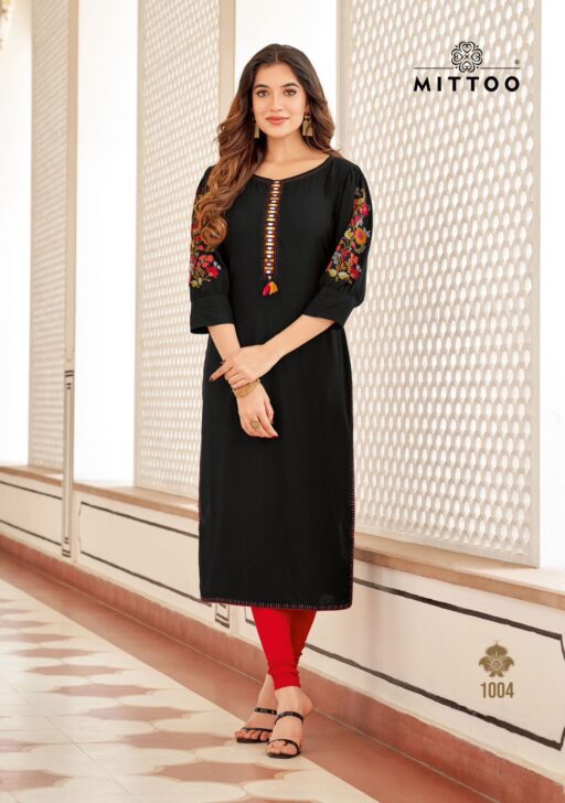 Mittoo Kaamiya Rayon Casual Wear Wholesale Kurti Collection - Image 7