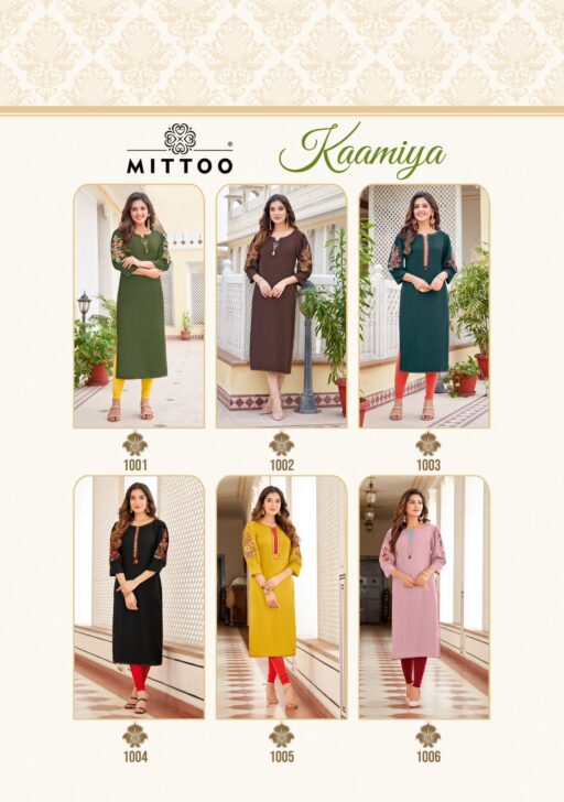 Mittoo Kaamiya Rayon Casual Wear Wholesale Kurti Collection - Image 8