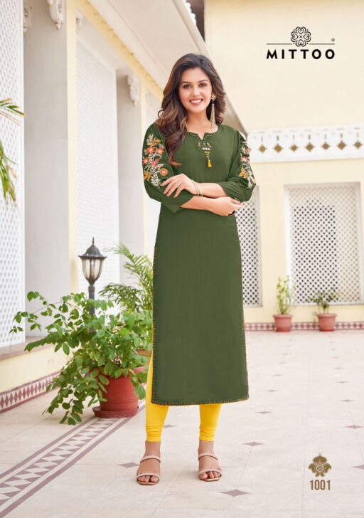 Mittoo Kaamiya Rayon Casual Wear Wholesale Kurti Collection - Image 4