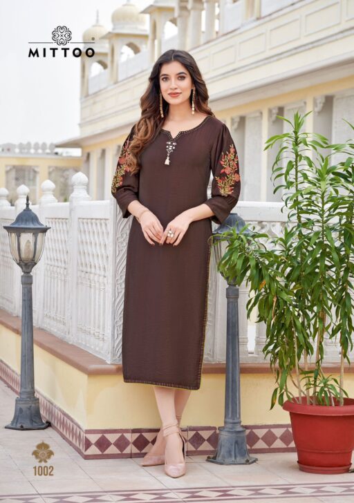 Mittoo Kaamiya Rayon Casual Wear Wholesale Kurti Collection - Image 6