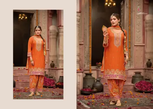 Eba Lifestyle Kashish Chinon with Embroidery Wholesale Designer Readymade Suit Collection - Image 5