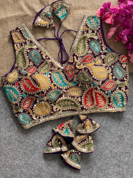 Rama Export Kashmiri Georgette Silk Wholesale Fancy Blouse Collection - Image 10