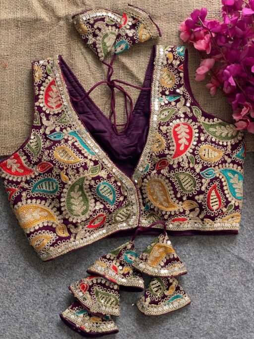 Rama Export Kashmiri Georgette Silk Wholesale Fancy Blouse Collection - Image 3