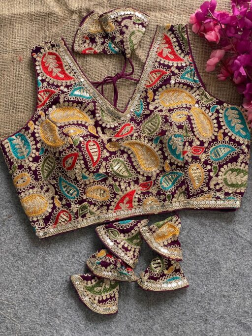 Rama Export Kashmiri Georgette Silk Wholesale Fancy Blouse Collection - Image 4
