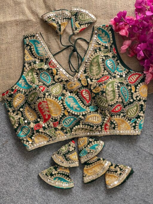 Rama Export Kashmiri Georgette Silk Wholesale Fancy Blouse Collection - Image 8