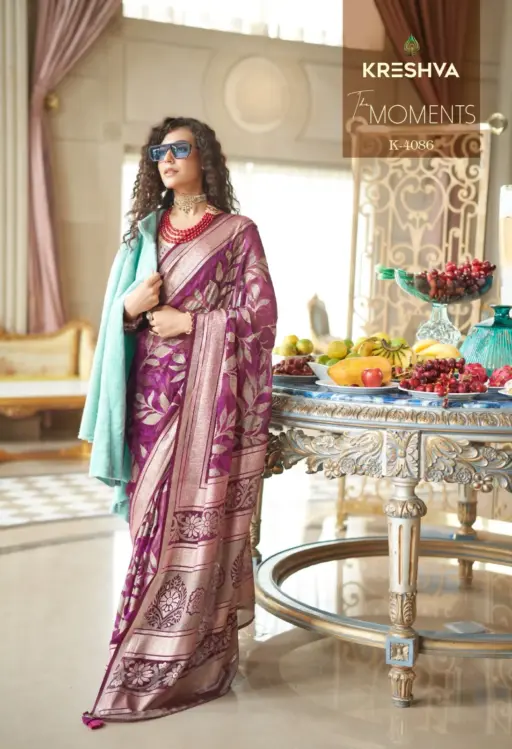 Kreshva The Moments Lux Pv Georgette Wholesale Saree Collection - Image 4