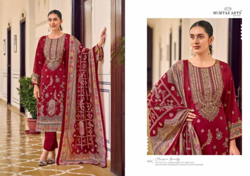 Mumtaz Lilly Petals Modal Silk Print Foil Handwork Wholesale Dress Material Collection - Image 2