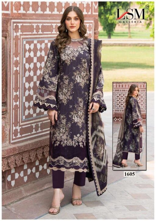 Lsm Parian Dream Vol 16 Lawn Cotton Printed Wholesale Karachi Dress Material Collection - Image 10