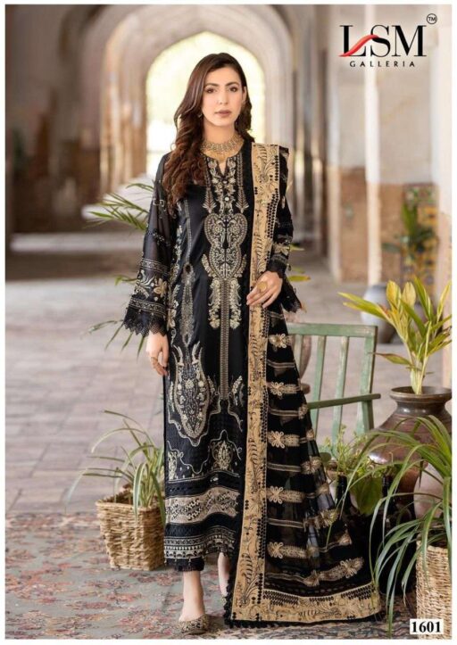 Lsm Parian Dream Vol 16 Lawn Cotton Printed Wholesale Karachi Dress Material Collection - Image 12