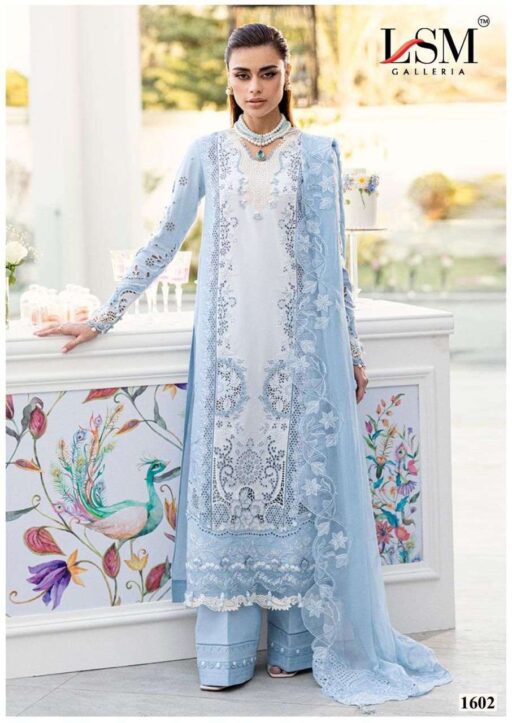 Lsm Parian Dream Vol 16 Lawn Cotton Printed Wholesale Karachi Dress Material Collection - Image 4