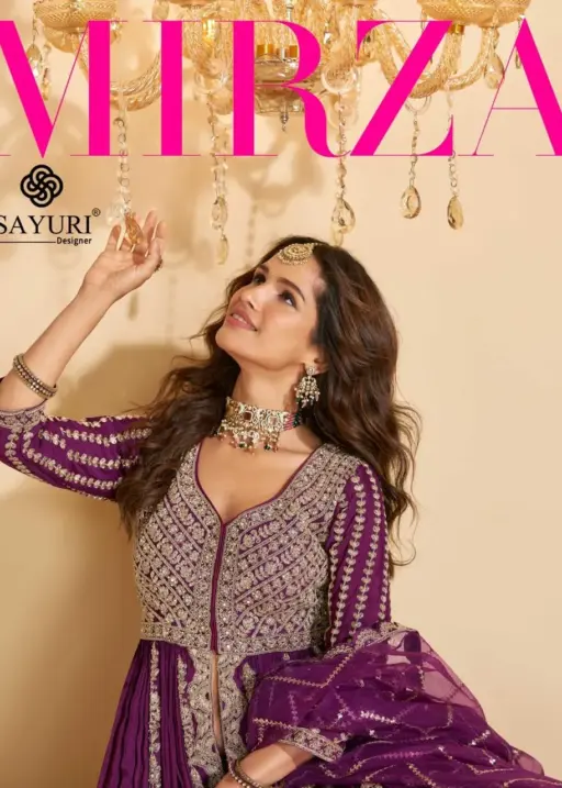 Sayuri Mirza Chinon Silk Embroidered Wholesale Gown Party Wear Collection