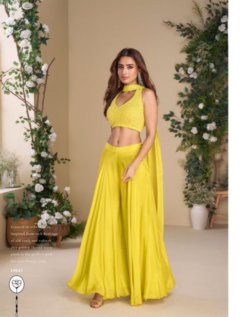 Sayuri Moon Real Chinon Silk / Premium Real Georgette Wholesale Indo Western Collection - Image 6