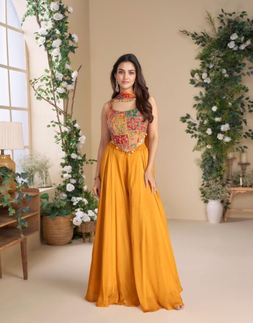 Sayuri Moon Real Chinon Silk / Premium Real Georgette Wholesale Indo Western Collection - Image 7