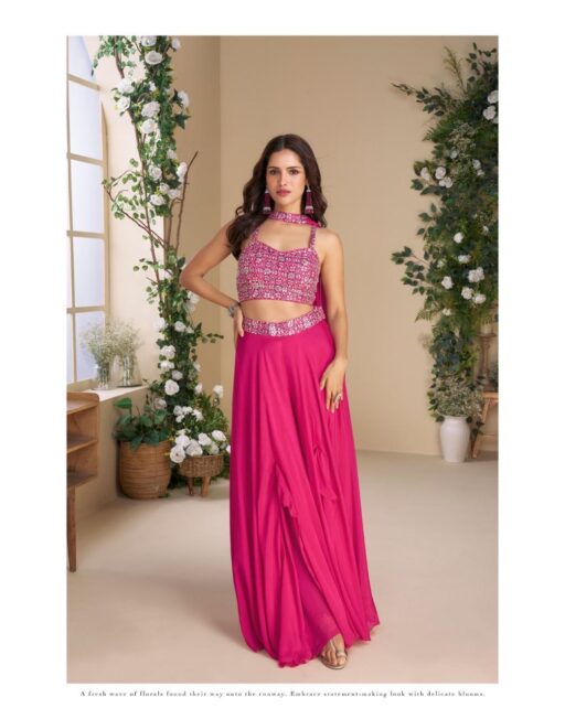 Sayuri Moon Real Chinon Silk / Premium Real Georgette Wholesale Indo Western Collection - Image 8