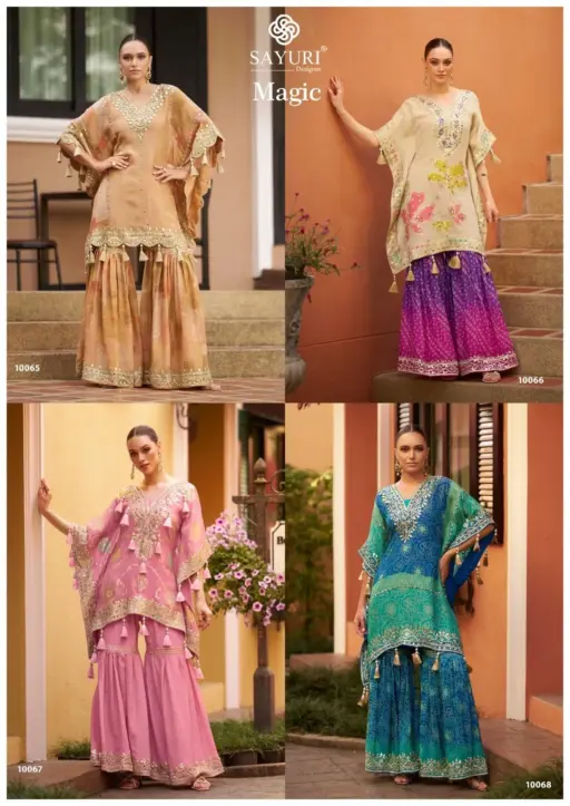 Sayuri Magic Viscose Hand Mirror Wholesale Designer Kaftan Collection - Image 6