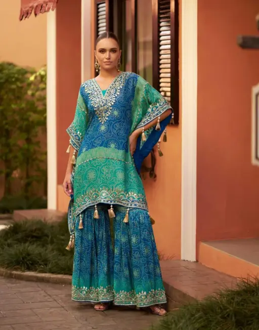 Sayuri Magic Viscose Hand Mirror Wholesale Designer Kaftan Collection - Image 5