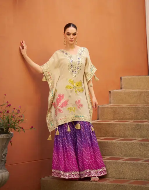 Sayuri Magic Viscose Hand Mirror Wholesale Designer Kaftan Collection - Image 3