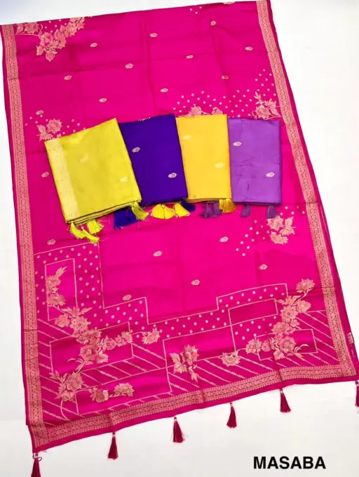Rajyog Masaba Pure Viscous Zari Weaving Silk Wholesale Saree Collection - Image 11