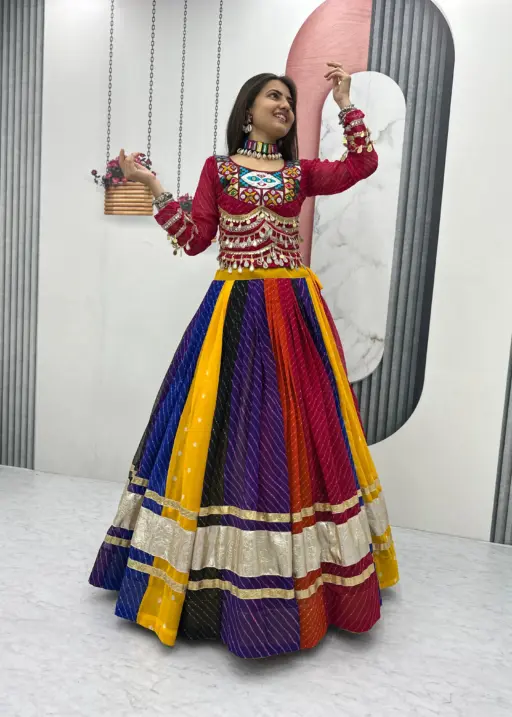 Rama Export N60 Fox Georgette Gamathi Work Wholesale Navratri Special Lehenga Choli Collection