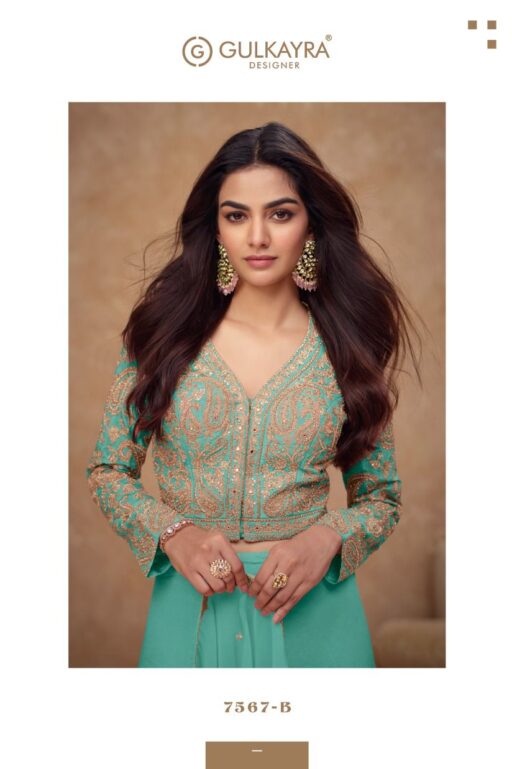 Gulkayra Designer Noor Real Simar Silk Wholesale Indo Western Collection - Image 2