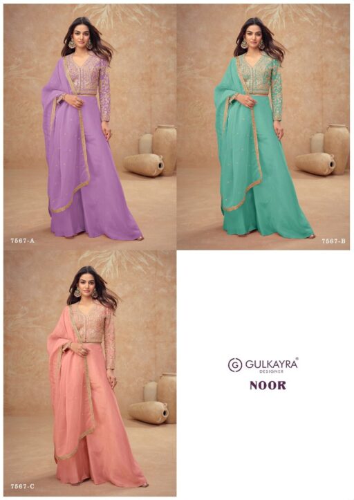 Gulkayra Designer Noor Real Simar Silk Wholesale Indo Western Collection - Image 9
