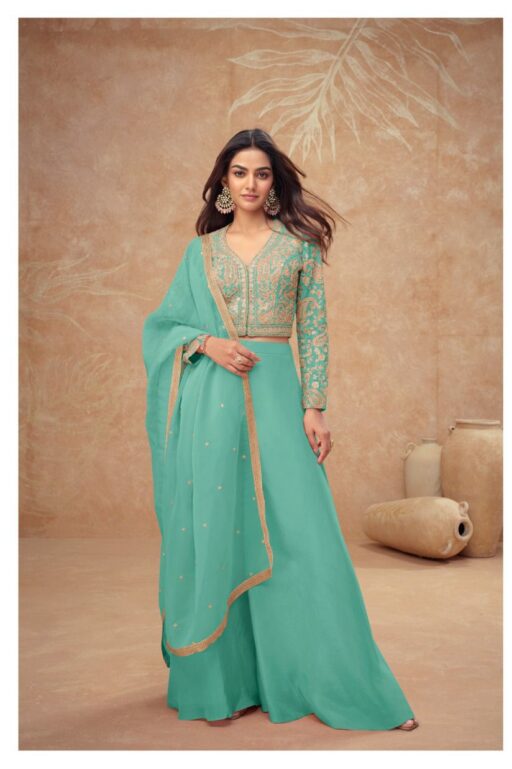 Gulkayra Designer Noor Real Simar Silk Wholesale Indo Western Collection - Image 8