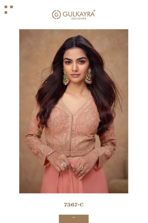 Gulkayra Designer Noor Real Simar Silk Wholesale Indo Western Collection - Image 6