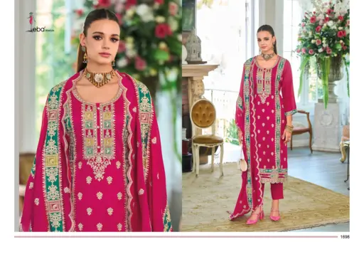 Eba Noura Chinon with Embroidery Work Wholesale Readymade Suits Collection - Image 2