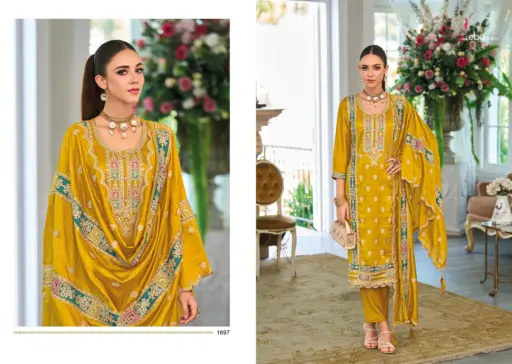 Eba Noura Chinon with Embroidery Work Wholesale Readymade Suits Collection - Image 4