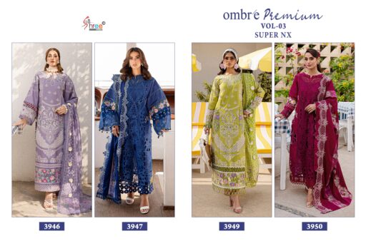 Shree Ombre Premium Vol-3 Super Nx Pure Cotton Wholesale Pakistani Suit Collection - Image 5