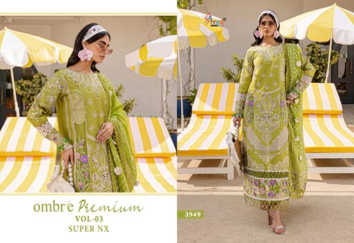 Shree Ombre Premium Vol-3 Super Nx Pure Cotton Wholesale Pakistani Suit Collection - Image 4