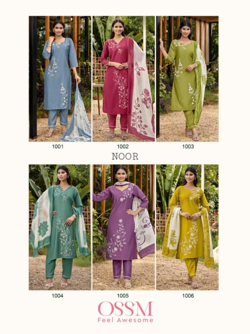 Ossm Noor Viscos Vetican Silk Wholesale Readymade Suit Collection - Image 8