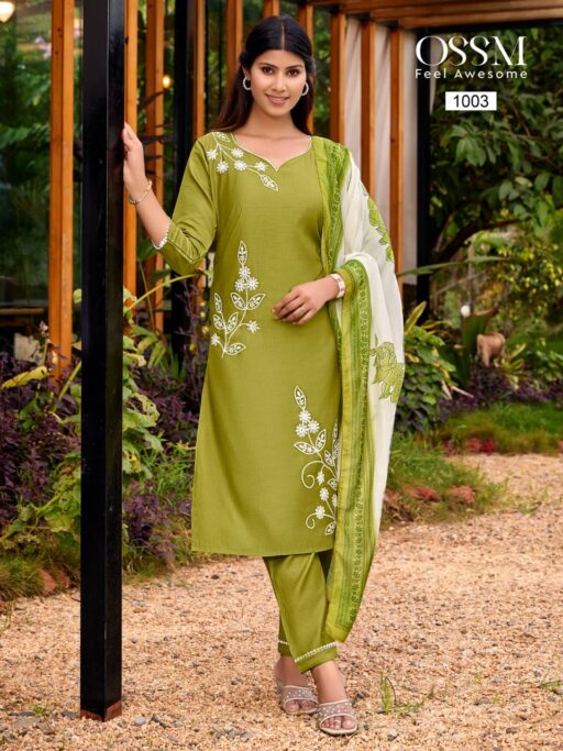 Ossm Noor Viscos Vetican Silk Wholesale Readymade Suit Collection - Image 3