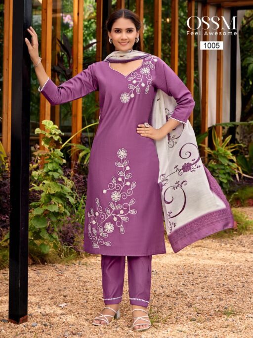 Ossm Noor Viscos Vetican Silk Wholesale Readymade Suit Collection - Image 4